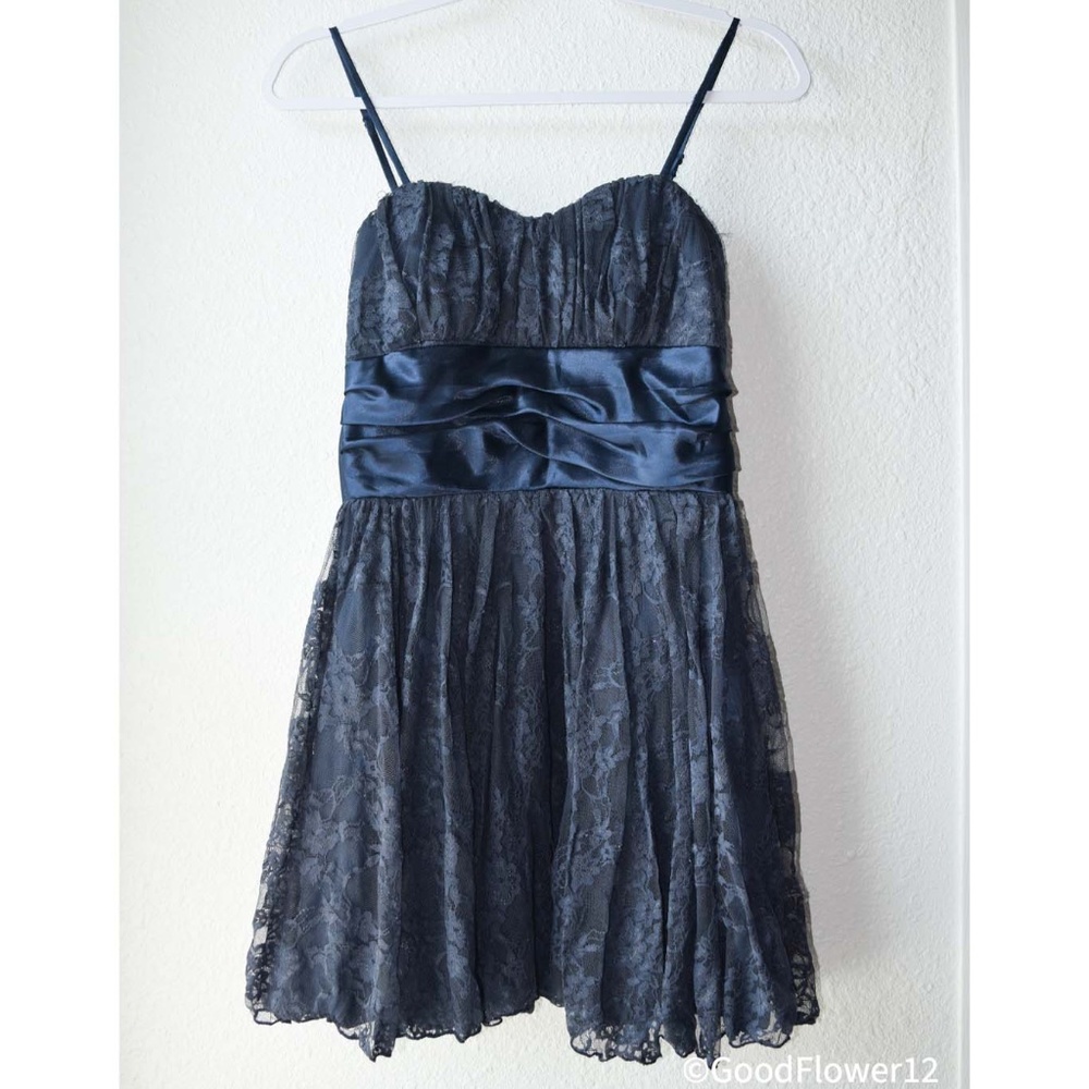 Lace Royal Blue Formal Short Dress